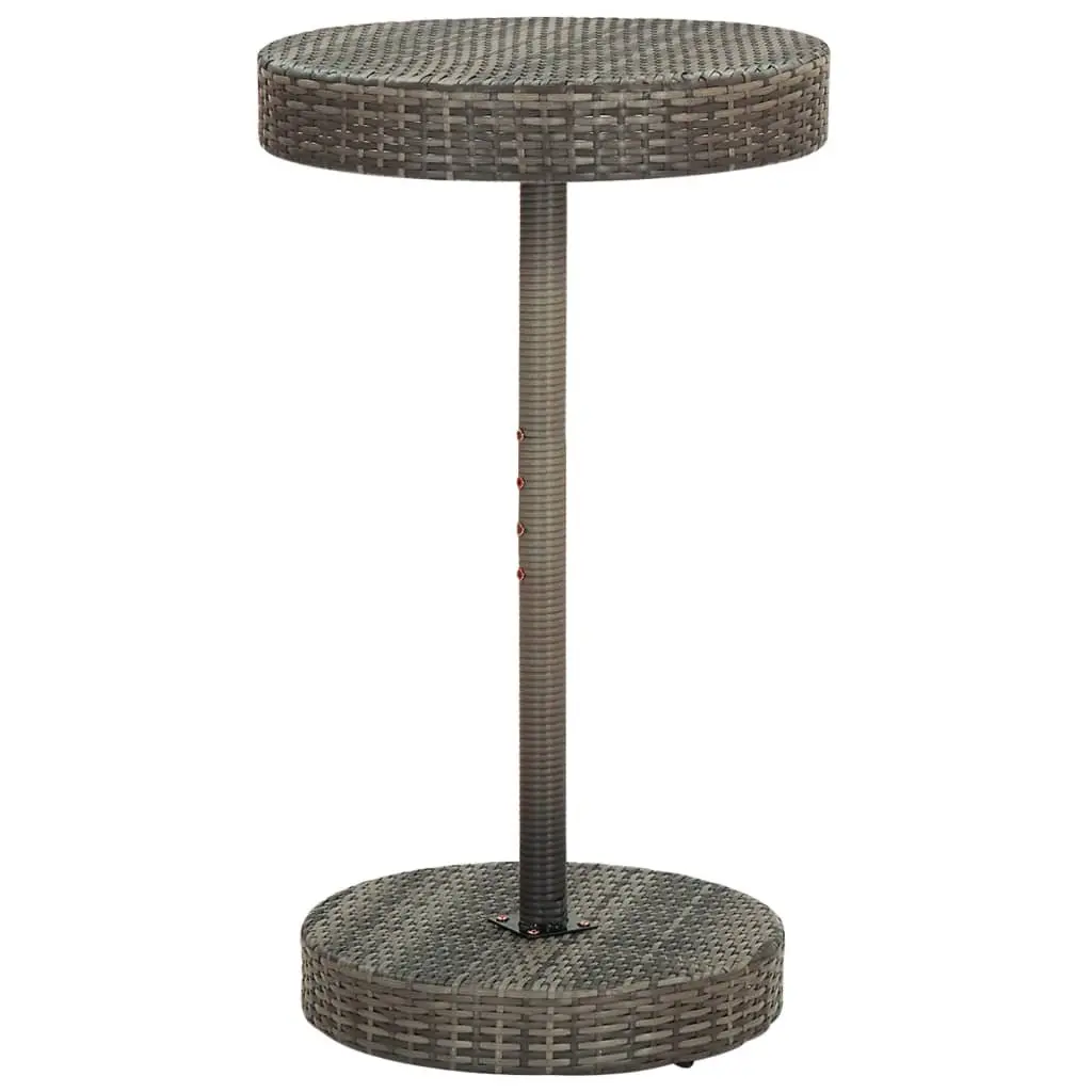 Garden Bar Set Grey Outdoor Furniture 3 Piece with Cushions
