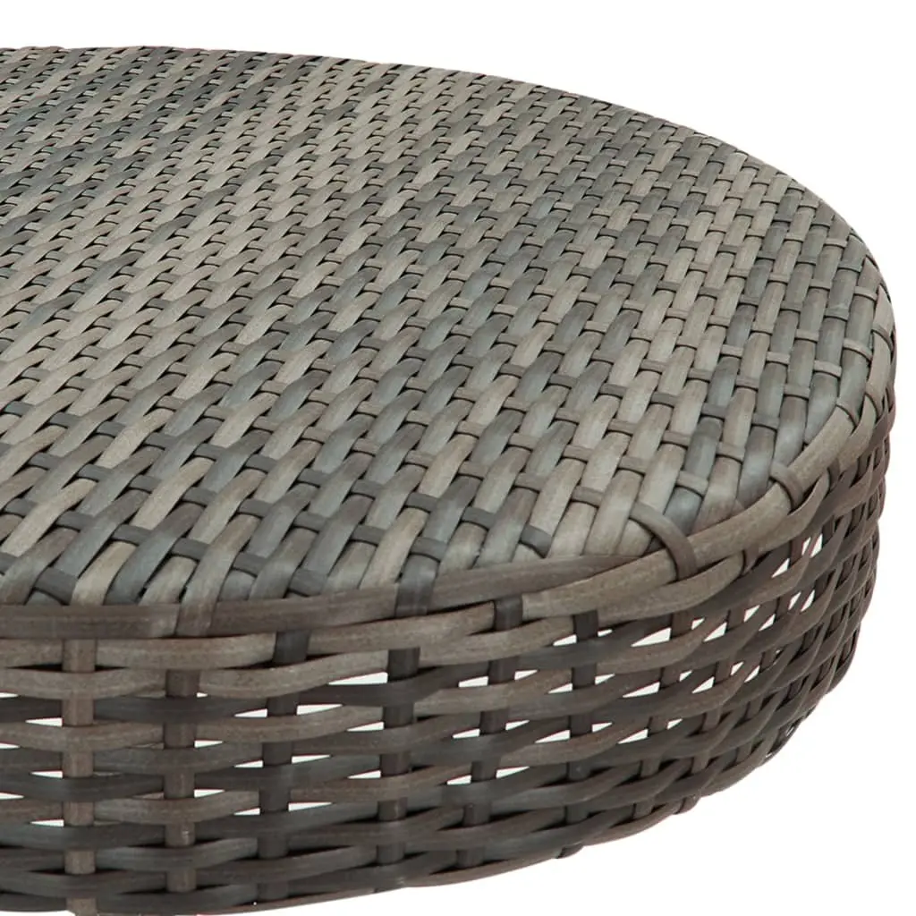 Garden Bar Set Grey Outdoor Furniture 3 Piece with Cushions