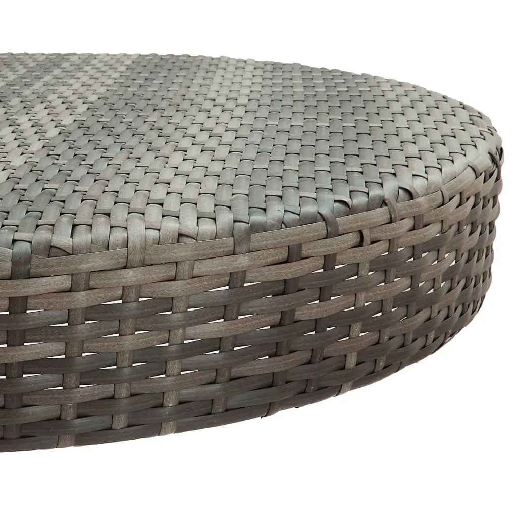Garden Bar Set 5 Piece Outdoor Furniture Grey PE Rattan Cushions