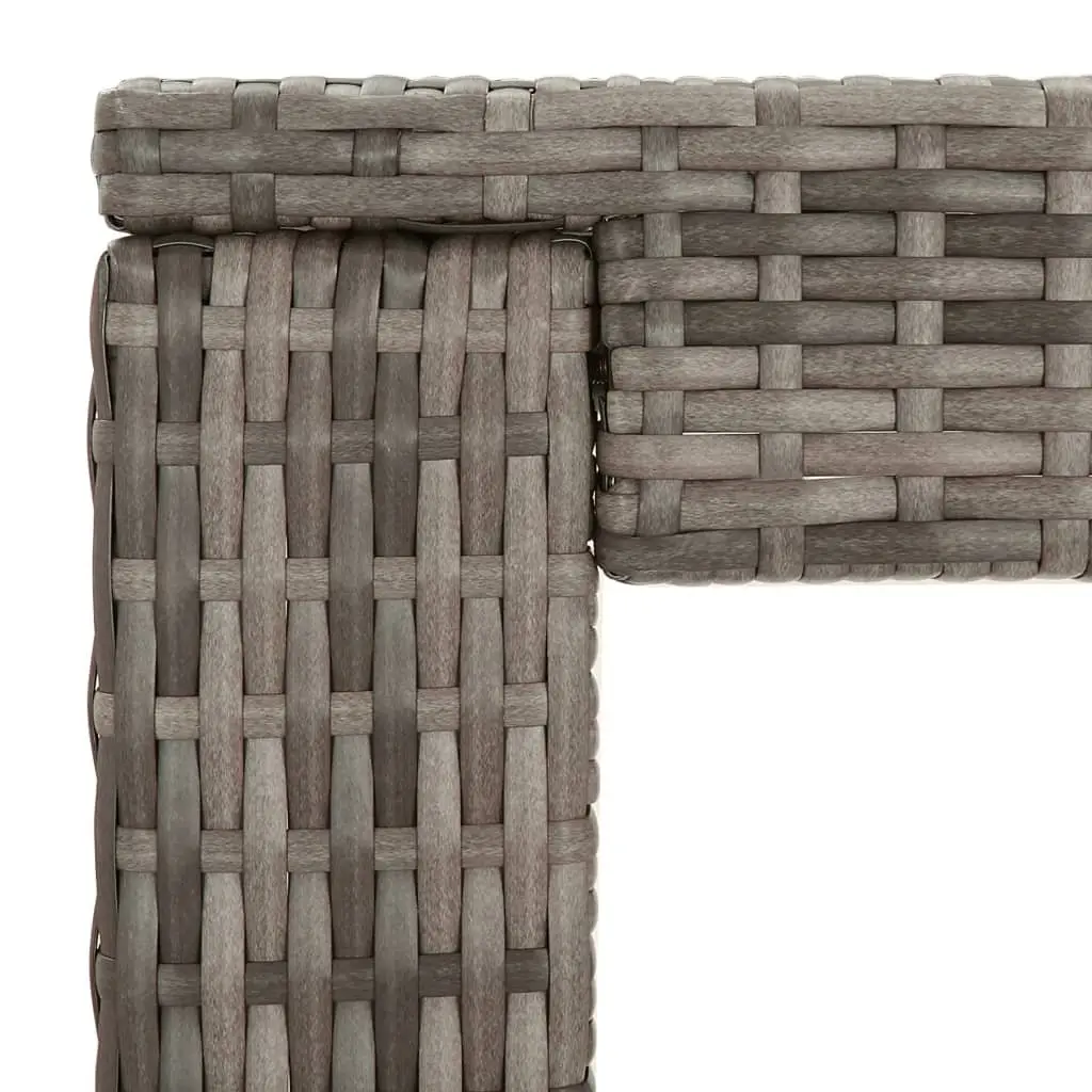 Garden Bar Set 5 Piece Grey Poly Rattan Outdoor Furniture with Cushions