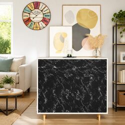 Friendly Black Stone Self-Adhesive Film 500x90 cm for Your Home