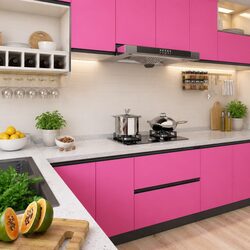 Self-Adhesive Furniture Film High Gloss Pink 500x90cm Decorative Vinyl Decor