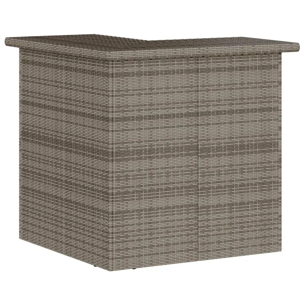 5 Piece Garden Bar Set Outdoor Patio Furniture Grey Rattan