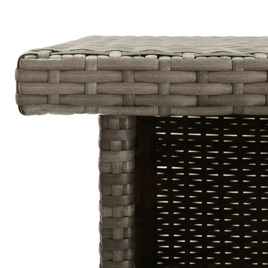 5 Piece Garden Bar Set Outdoor Patio Furniture Grey Rattan