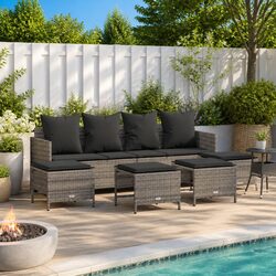 Your Perfect Grey 5 Piece Garden Sofa Set Awaits