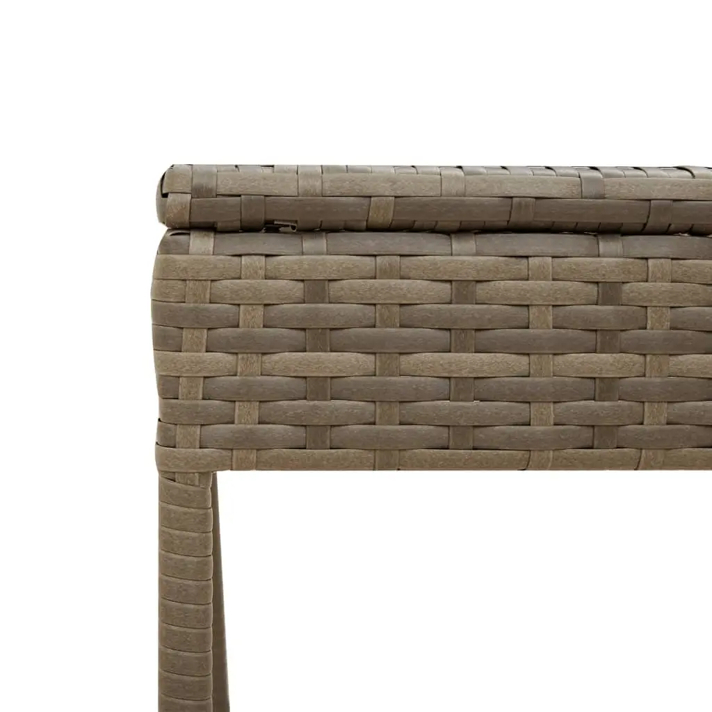 Sun Loungers 2 Pieces with Retractable Canopies Grey Outdoor Furniture