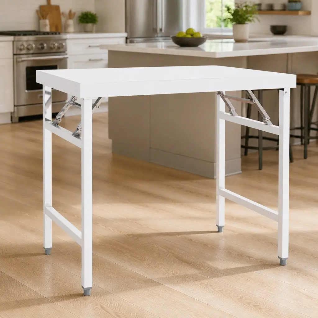 Stainless Steel Folding Work Table 100x60x80cm