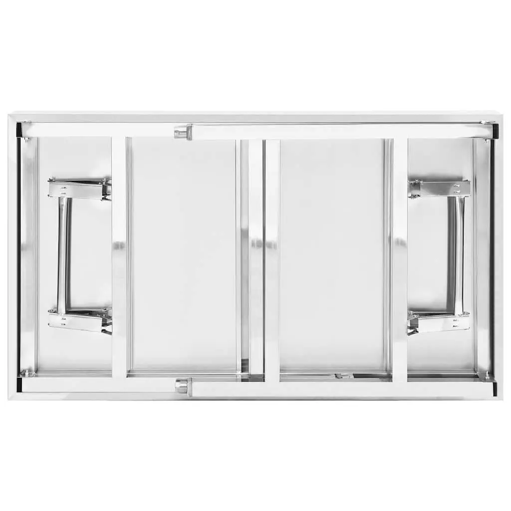 Folding Work Table Stainless Steel Reinforced 100x60x80cm Commercial Kitchen Prep