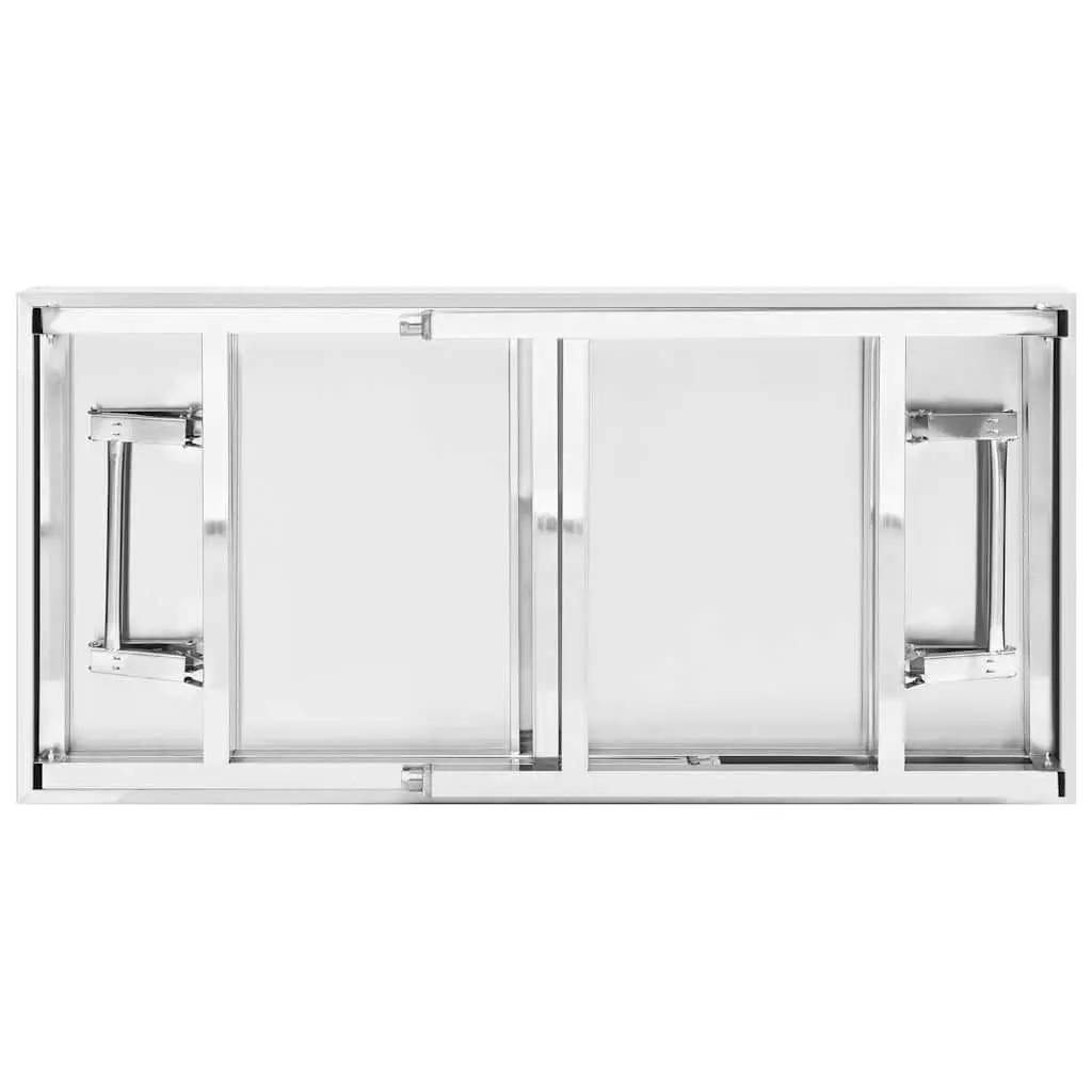 Foldable Stainless Steel Work Table Reinforced Top 120x60x80cm