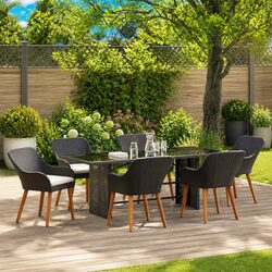 Friendly 7 Piece Garden Dining Set for Your Outdoor Fun