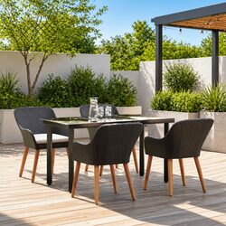 Your 5-Piece Black Garden Dining Set Awaits