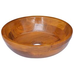Your Perfect Teak Wood Bathroom Sink, 40cm Round