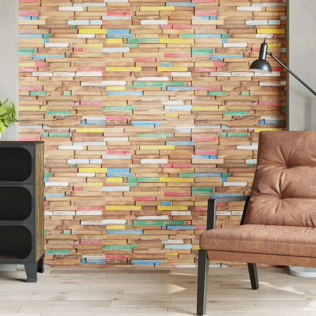 Wall Cladding Panels Solid Teak Wood Decorative 10 Piece 1.03 m²