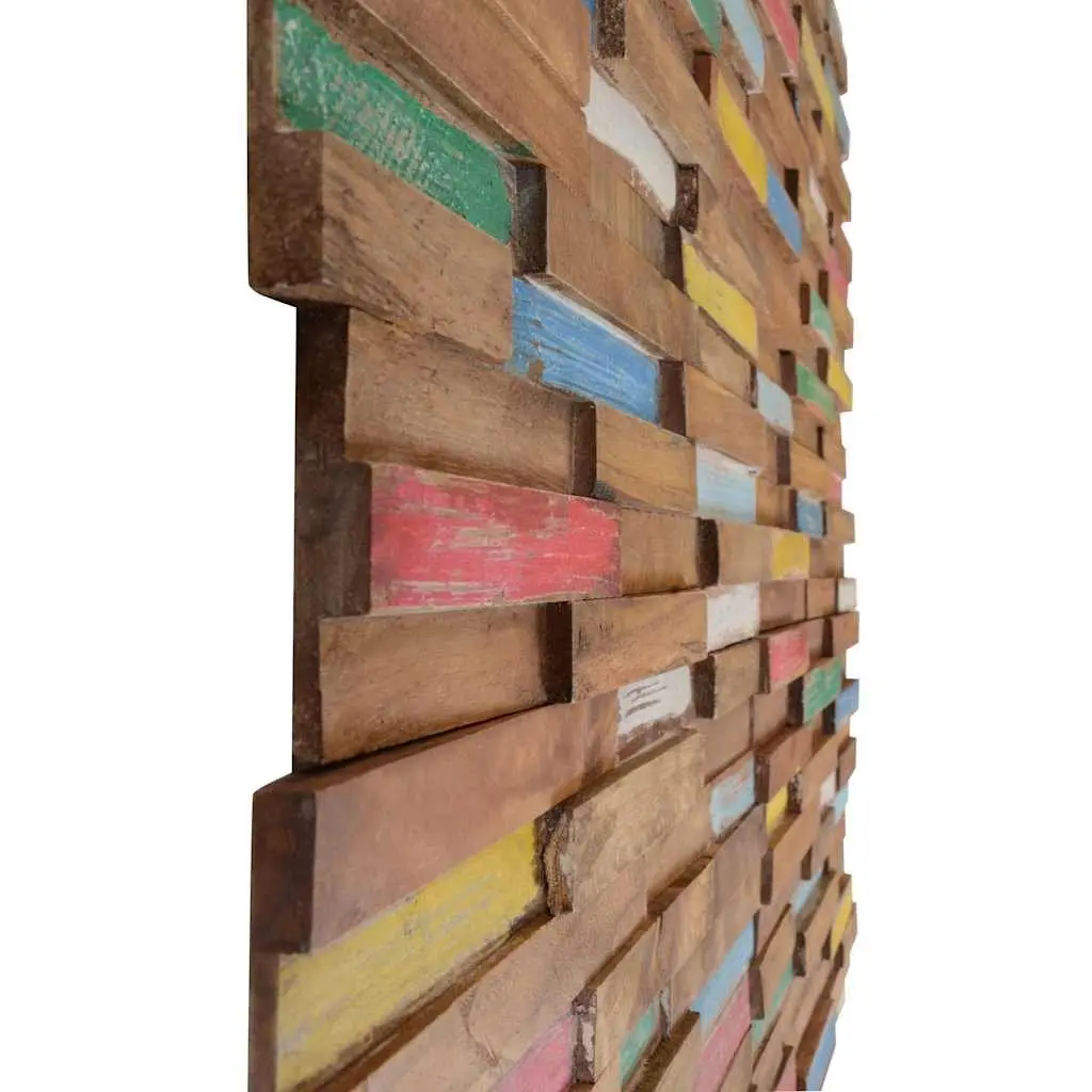 Wall Cladding Panels Solid Teak Wood Decorative 10 Piece 1.03 m²