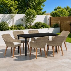 Friendly 7 Piece Garden Dining Set for Your Outdoor Enjoyment