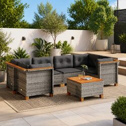 Your New 7 Piece Grey Garden Sofa Set Awaits!