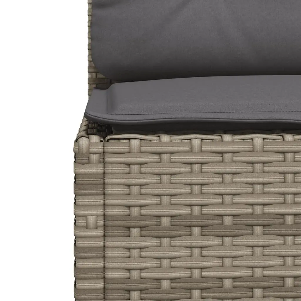 4-Piece Outdoor Sofa Set with Grey Cushions