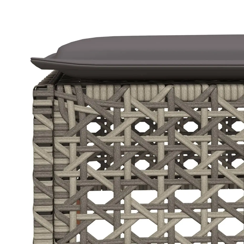 Garden Sofa Set 5 Piece Outdoor Furniture Grey Poly Rattan Cushions Patio