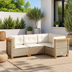 Your Perfect 4-Piece Beige Garden Sofa Set
