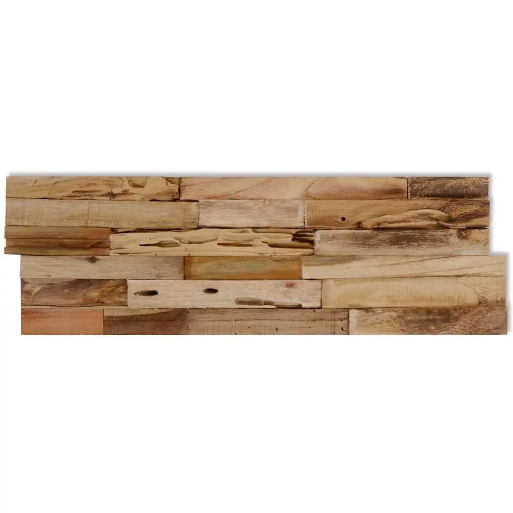 Wall Cladding Panels Teak Wood Decorative Rustic 10 Piece