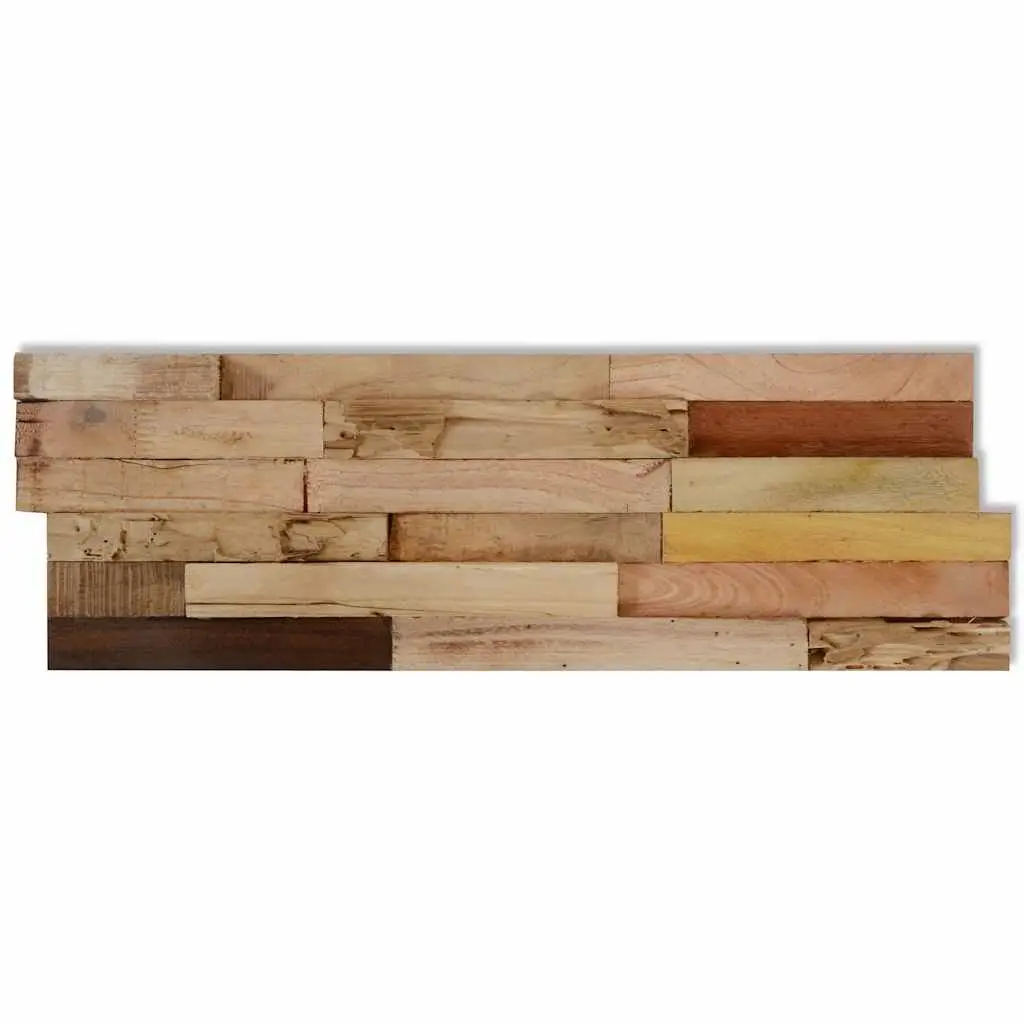 Wall Cladding Panels Teak Wood Decorative Rustic 10 Piece