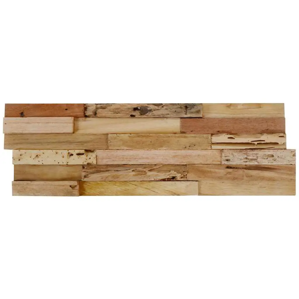 Wall Cladding Panels Teak Wood Decorative Rustic 10 Piece