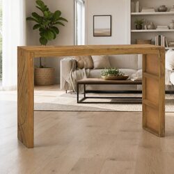 Console Table 110x35x75cm Teak Wood End Table Accent Sideboard Living Room