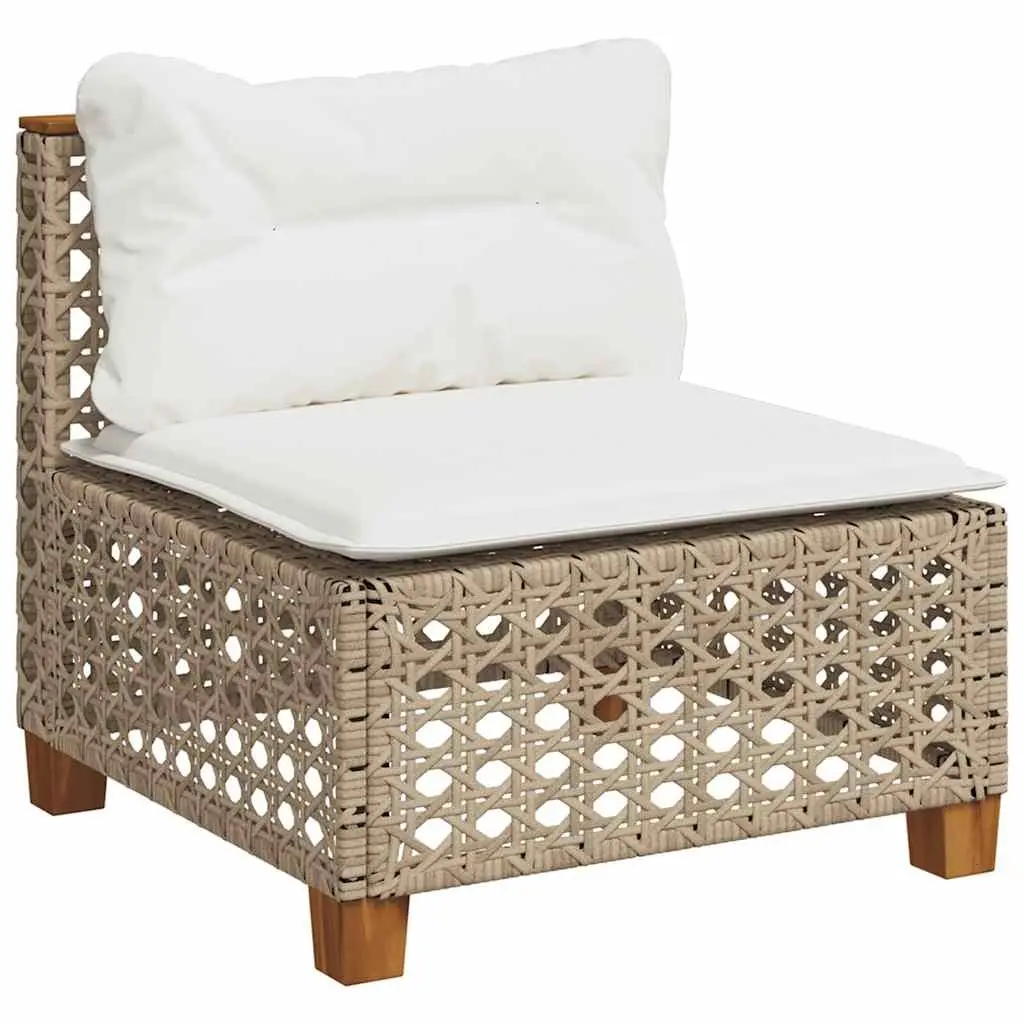 Garden Sofa Set 5 Piece Outdoor Furniture Patio Lounge Seating Beige Cushions