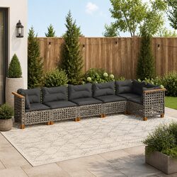 Friendly 6-Piece Modular Outdoor Sofa Set, Grey