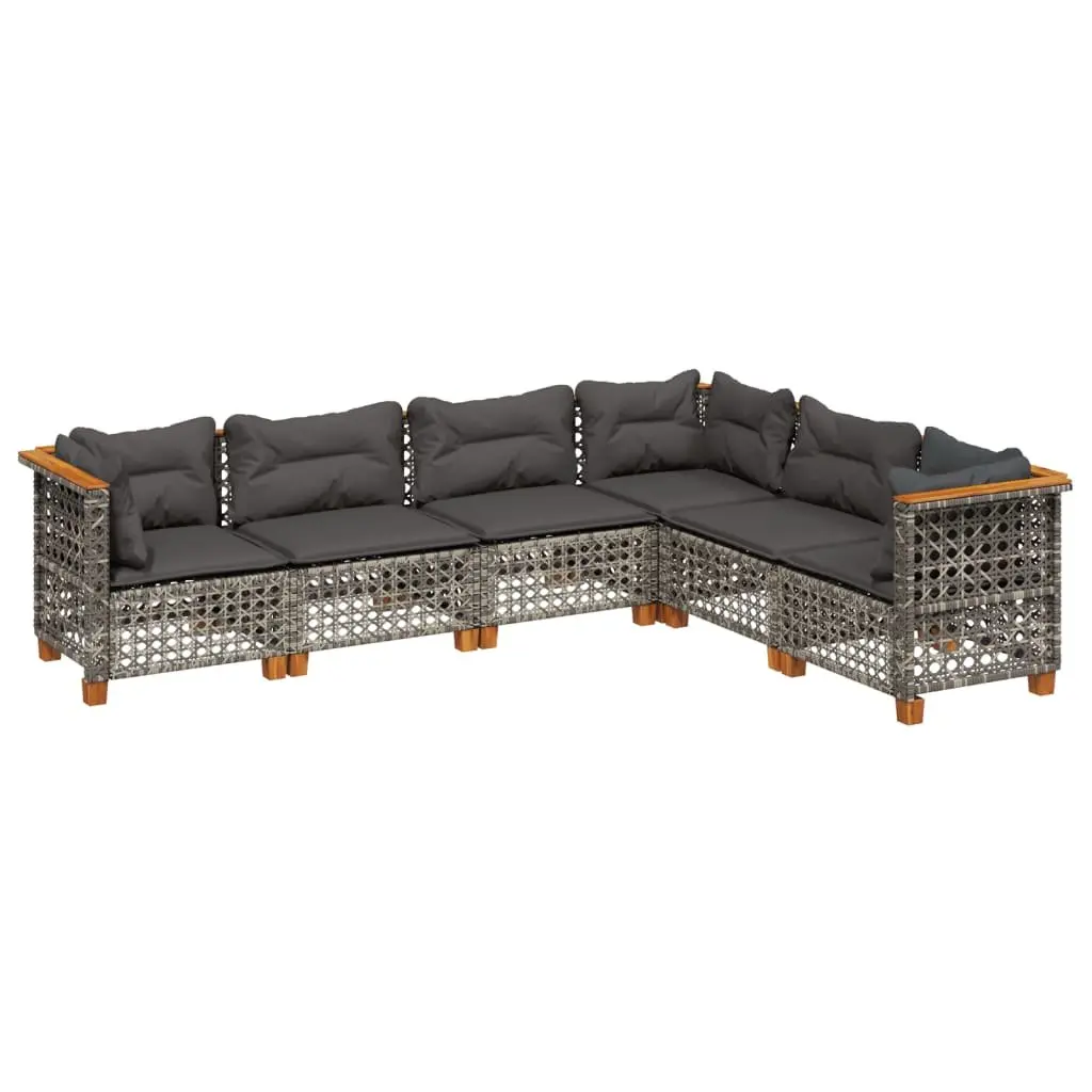 6 Piece Garden Sofa Set for Relaxation