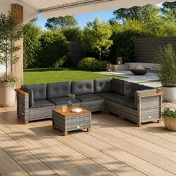 Create Your Outdoor Oasis with a 7 Piece Grey Sofa Set