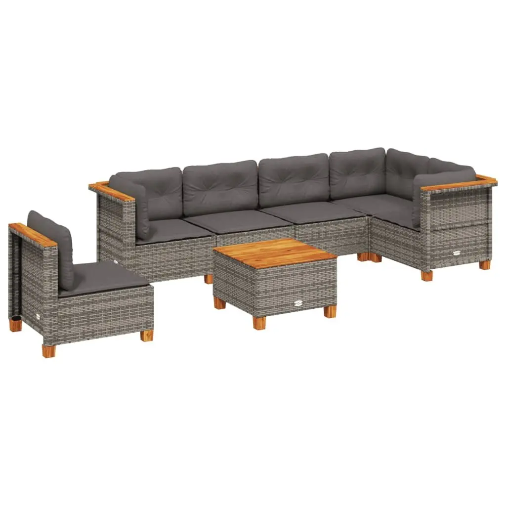 7 Piece Outdoor Sofa Set in Grey