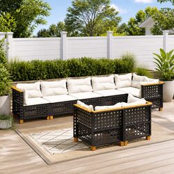 Your Ideal Black 8-Piece Garden Sofa Set Awaits You