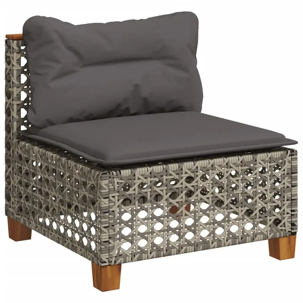 Garden Sofa Set Modular Outdoor Furniture 8 Piece Grey with Cushions