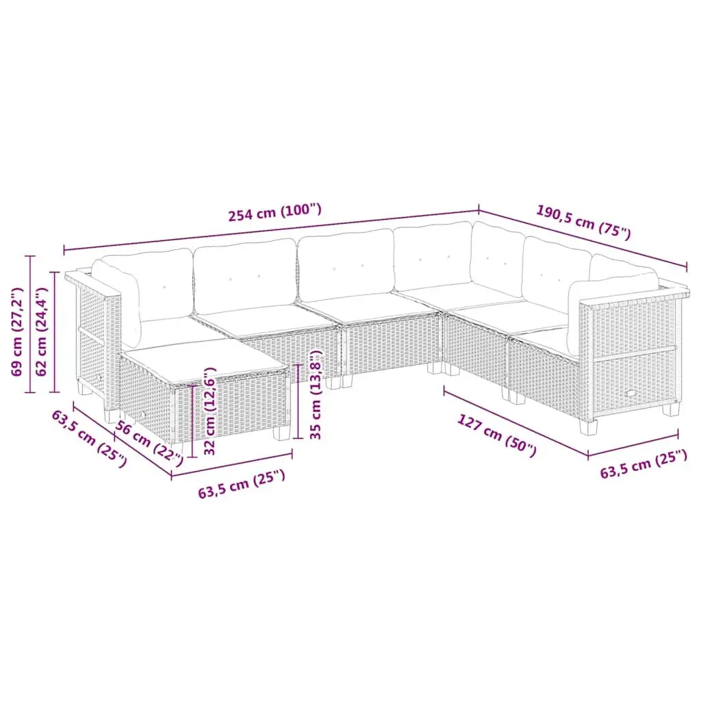 7 Piece Sofa Set
