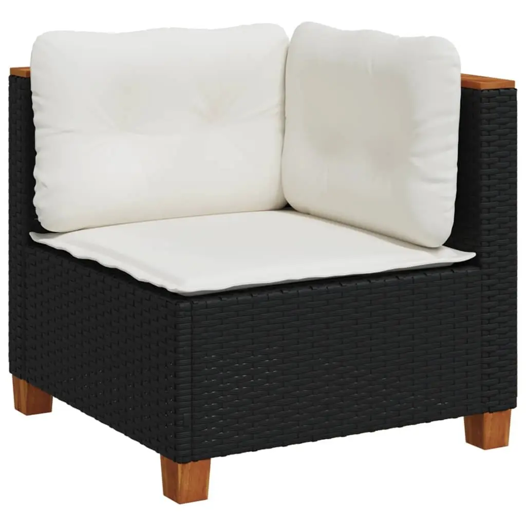 Garden Sofa Set 8 Piece Outdoor Furniture Patio Lounge with Cushions Black