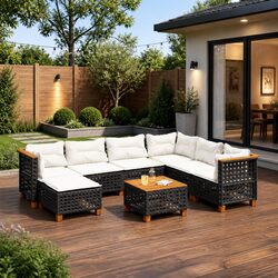 Make Your Outdoor Area Cozy with Our 8-Piece Sofa Set