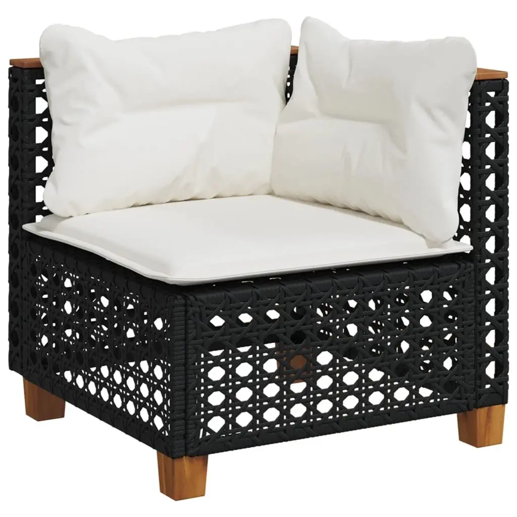 6 Piece Black Patio Sofa Set