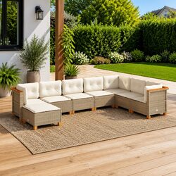 Your Cozy 8-Piece Garden Sofa Set with Cushions