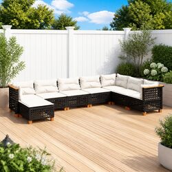You’ll Love This 8 Piece Black Sofa Set for Your Patio