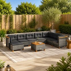 Your Perfect 9 Piece Outdoor Sofa Set Awaits You