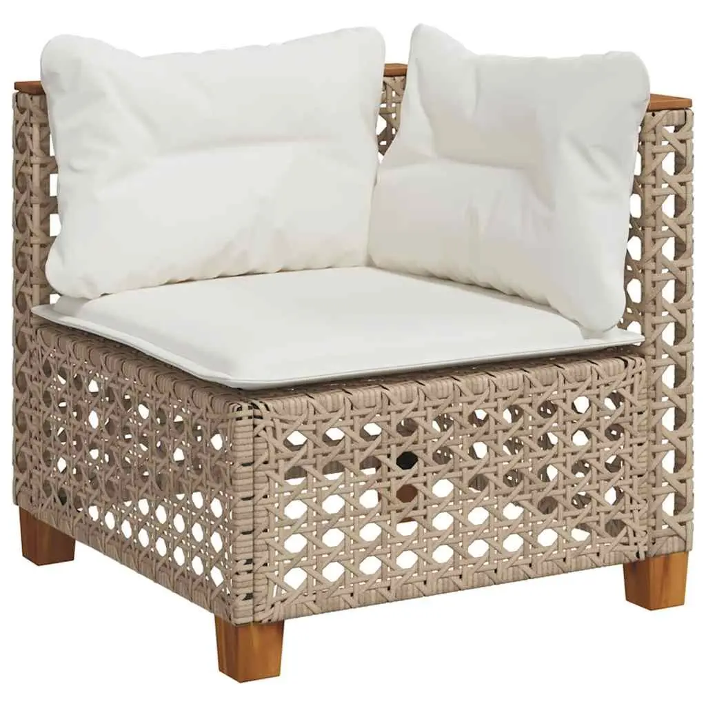 Garden Sofa Set Modular 9 Piece Outdoor Patio Furniture with Cushions Beige