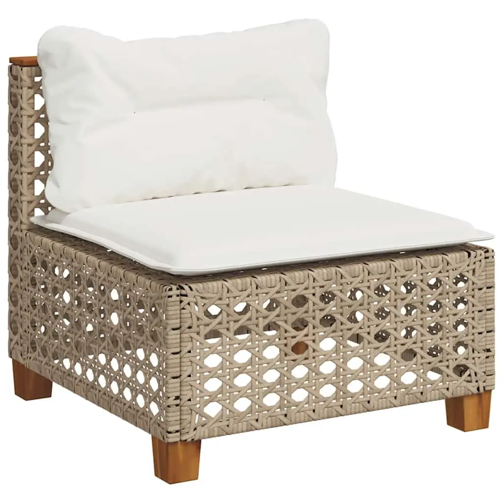 Garden Sofa Set Modular 9 Piece Outdoor Patio Furniture with Cushions Beige