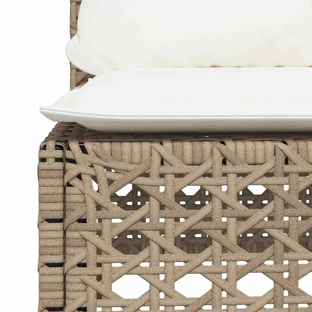 Outdoor Garden Sofa Set 9 Piece Modular Patio Furniture with Cushions Beige