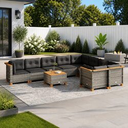 Your New 10-Piece Grey Garden Sofa Set Awaits