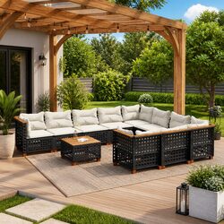 Discover the Comfort of an 11-Piece Garden Sofa Set Today