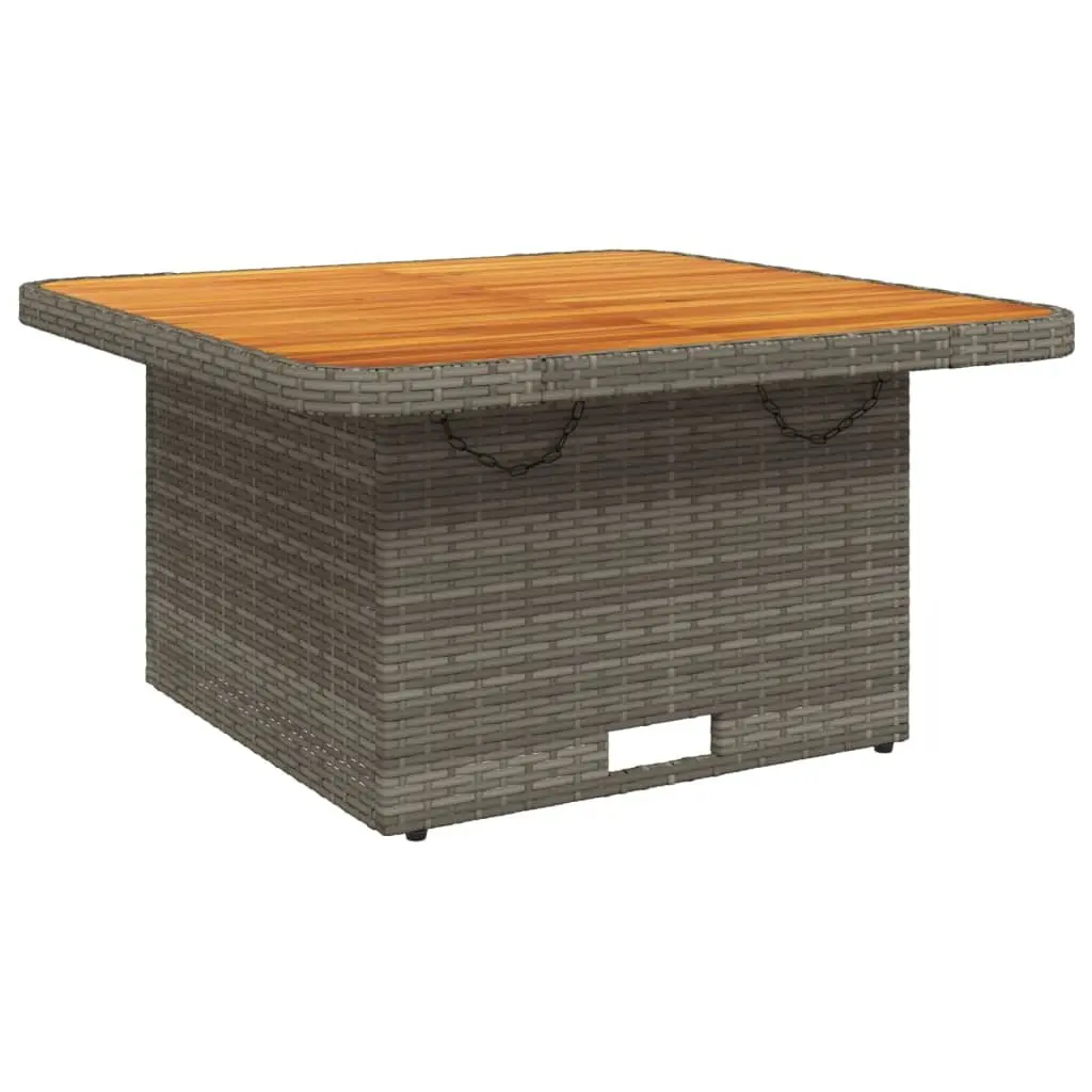Garden Lounge Set 7 Pieces Grey Poly Rattan Outdoor Furniture Patio with
