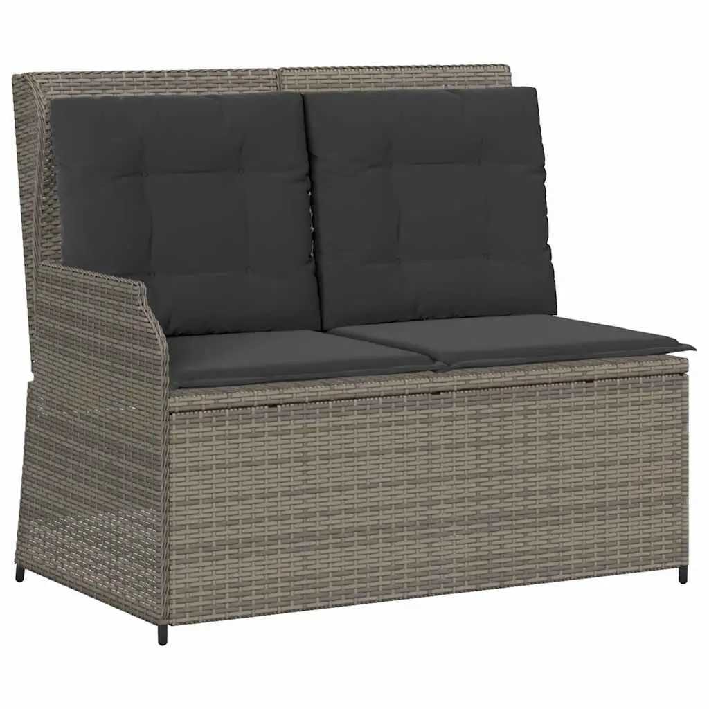 Garden Lounge Set Grey 3 Piece Outdoor Furniture Patio Sofa Chair Table