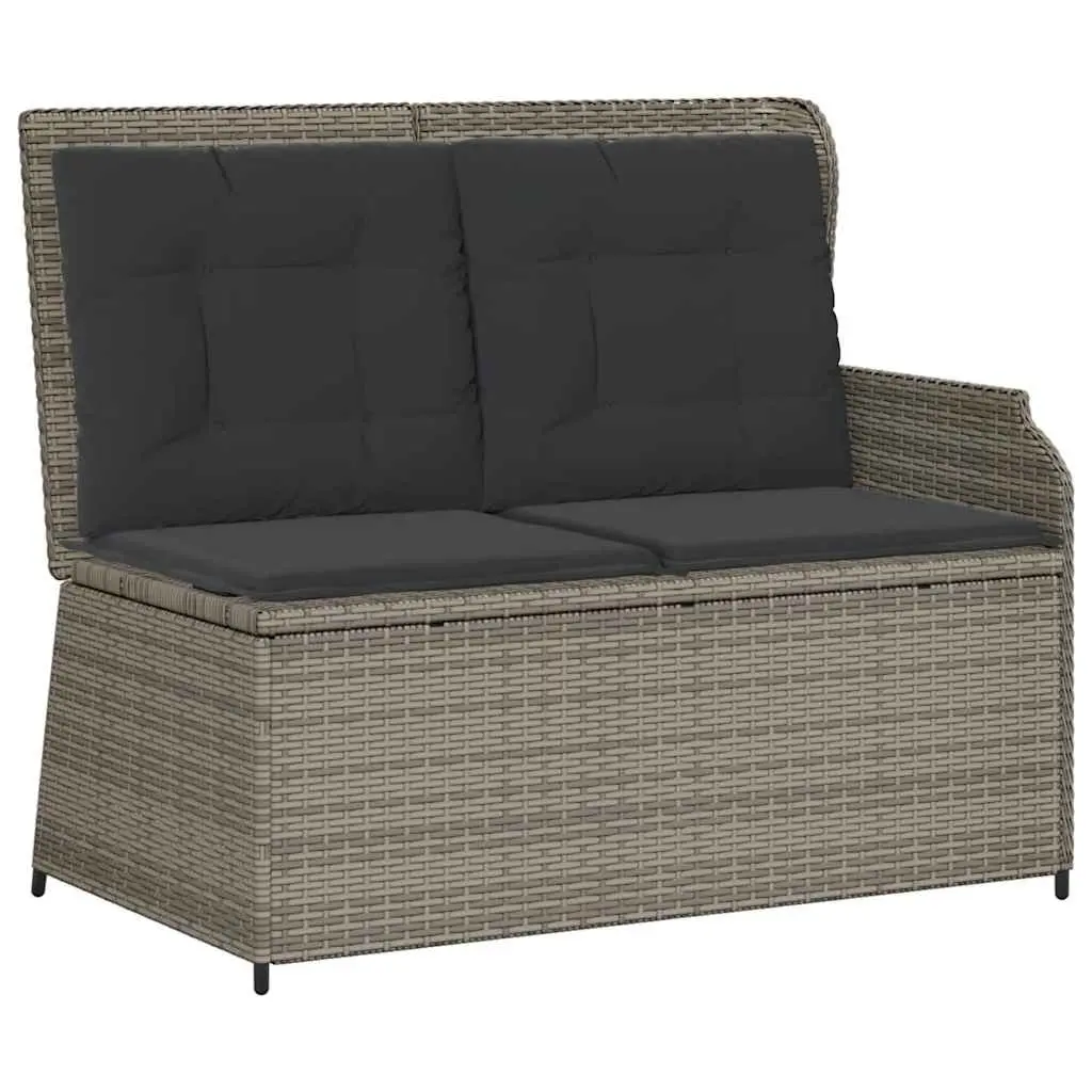 Garden Lounge Set Grey 3 Piece Outdoor Furniture Patio Sofa Chair Table