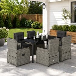 Your New 7 Piece Outdoor Dining Set in Grey